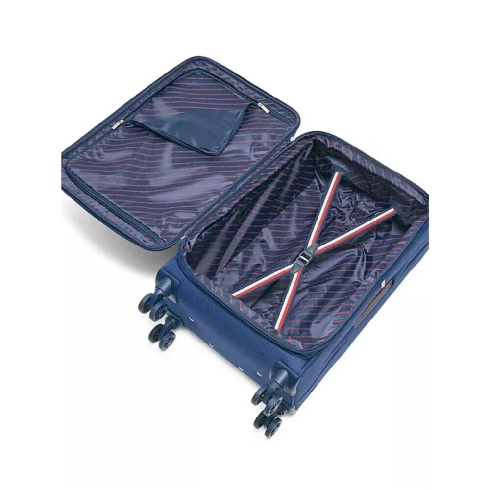 Tommy Hilfiger Luggage suitcase Logan Large Check-in Softside Spinner blue